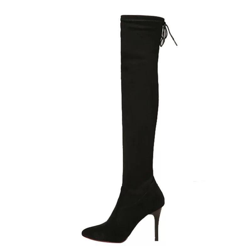 Womens High Boots | Blade Suede High Boots High Boots Black