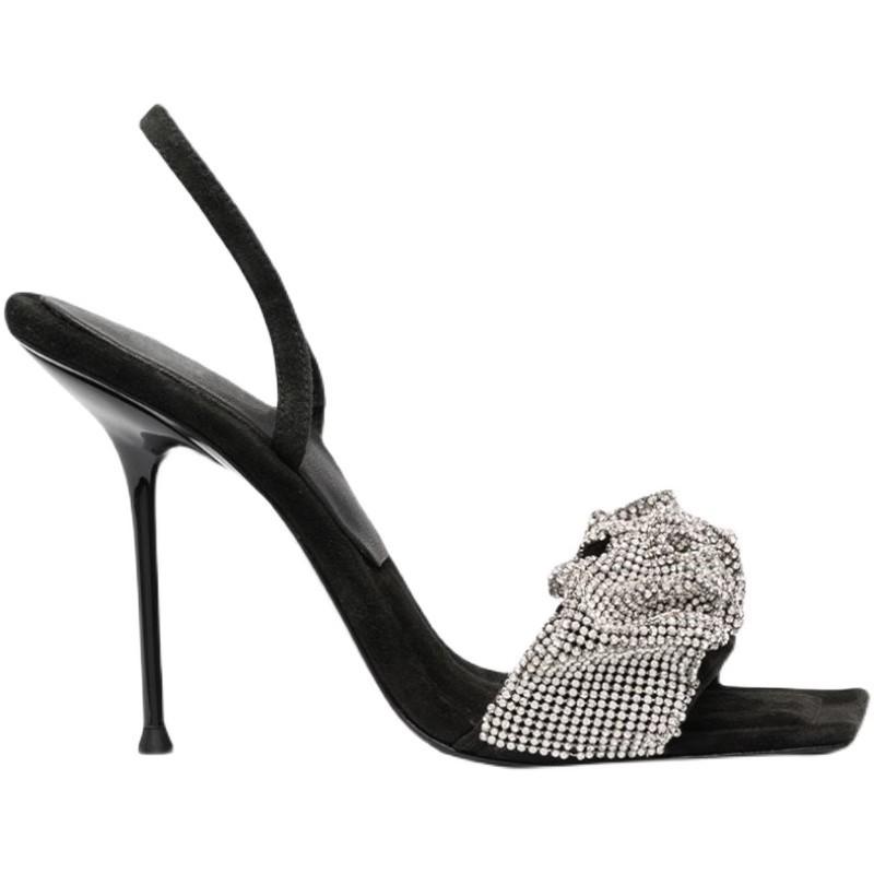 Womens Mules | Butterfly Geraldine Crystal Satin Mules Mules Flame