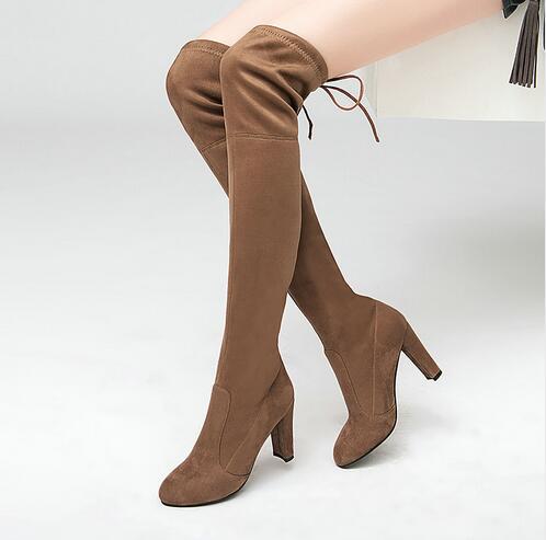 Womens Over the Knee | Blade Suede Over The Knee Shoes Over the Knee