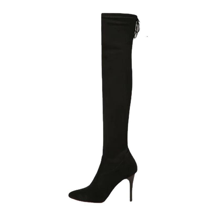 Womens Platforms | Flora High Boots Black