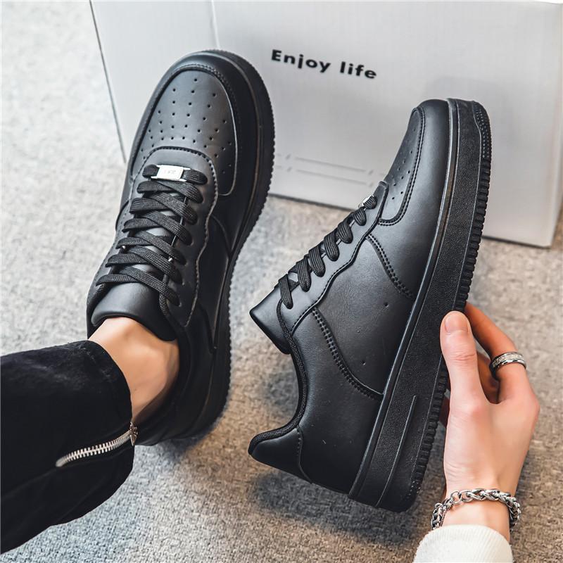 Womens Sneakers | High Top Leather Sneakers Shoes Black